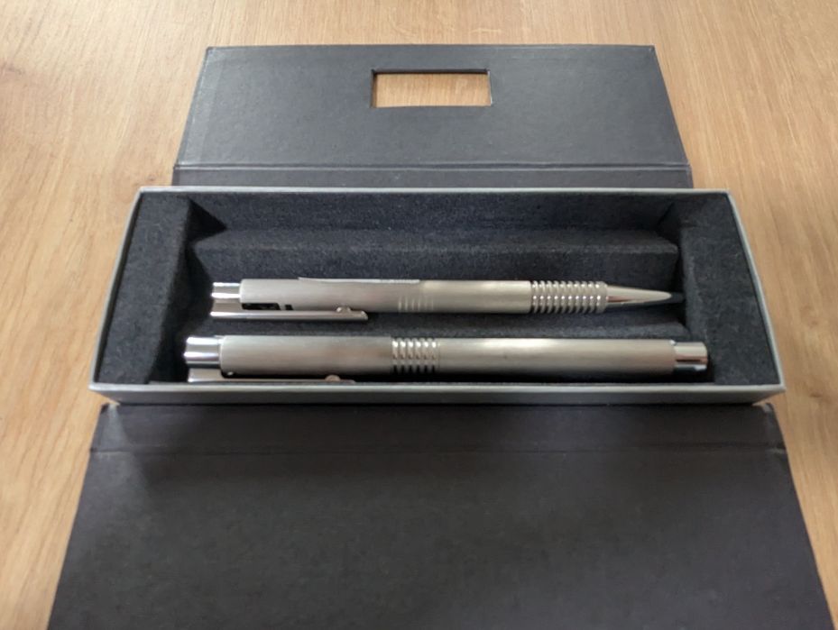 Set Stilou si pix Lamy logo brushed