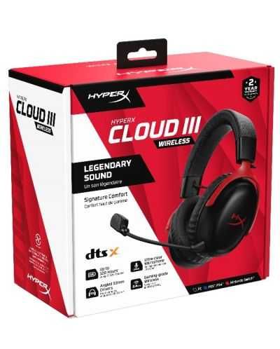 Геймърски слушалки HyperX Cloud III / 3 - червени.