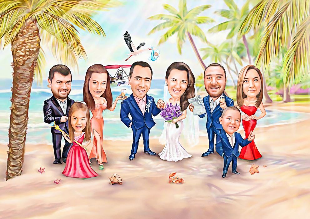 Карикатура от Ваша снимка + рамка ТОП ЦЕНА