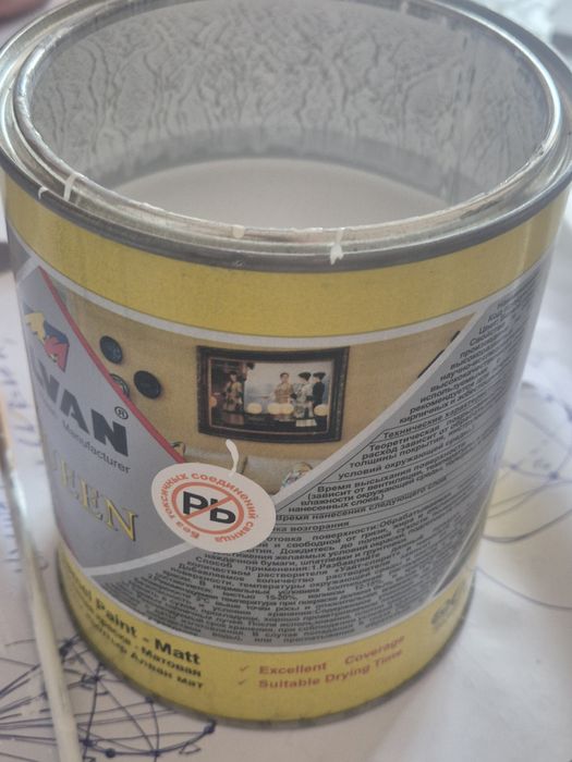 Краска белая матовая