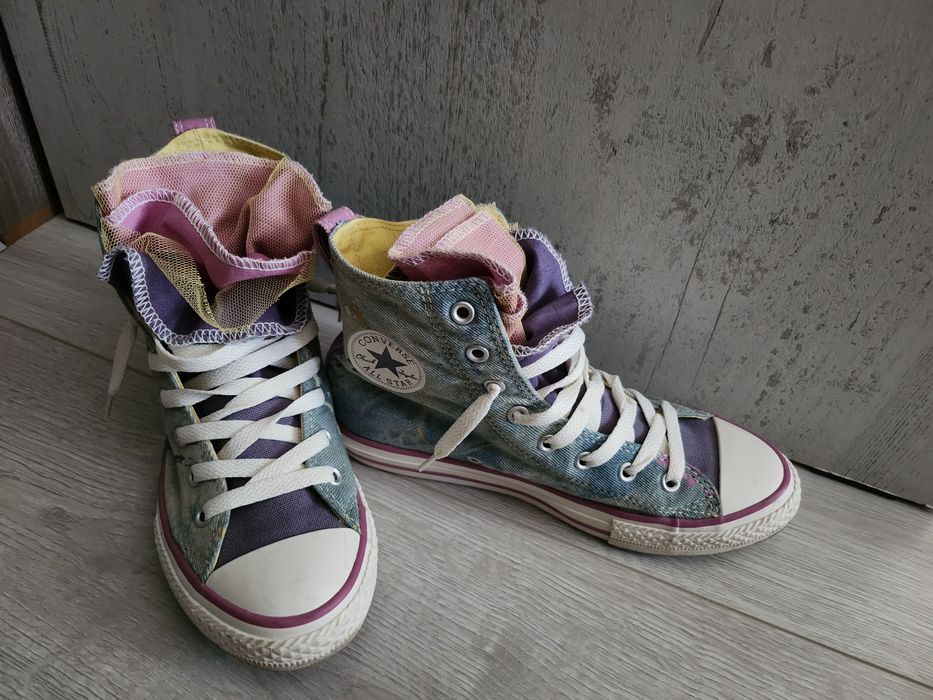 Кецове Converse дънкови с тюл