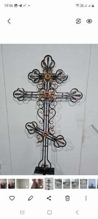 Кованые кресты, столы,лавочки, вазы