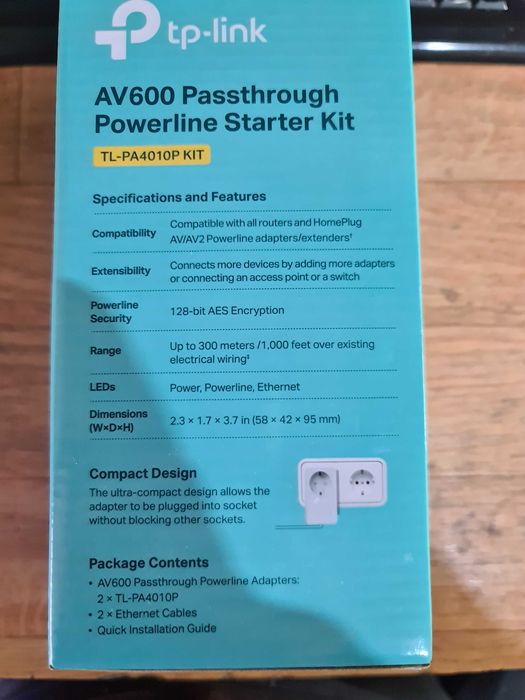 Kit Powerline TP-Link TL-PA4010P – NOU (doar desigilat)