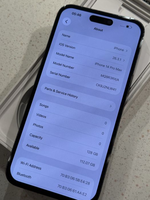 iPhone 14 Pro Max 128GB Deep Purple – Перфектен, 100% Батерия!