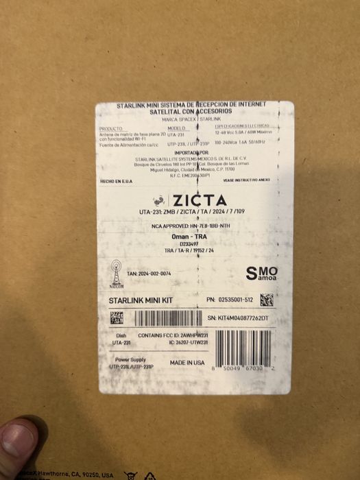 Starlink mini  made in USA