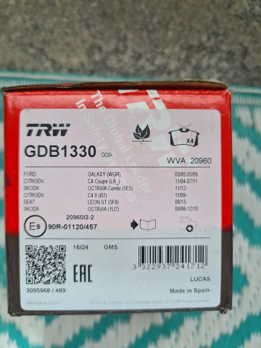 Vând plăcuțe frână spate COTEC TRW-GDB1330