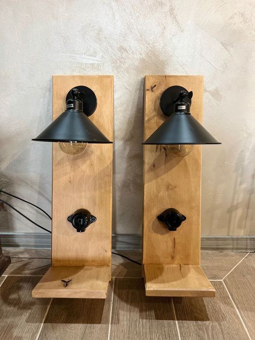 Уникални дървени нощни лампи