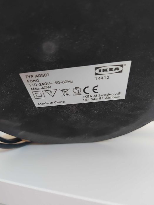 Vand set birou din 3 piese Birou Stauning Jysk negru + lampa veioza Ikea + scaun Ikea gri