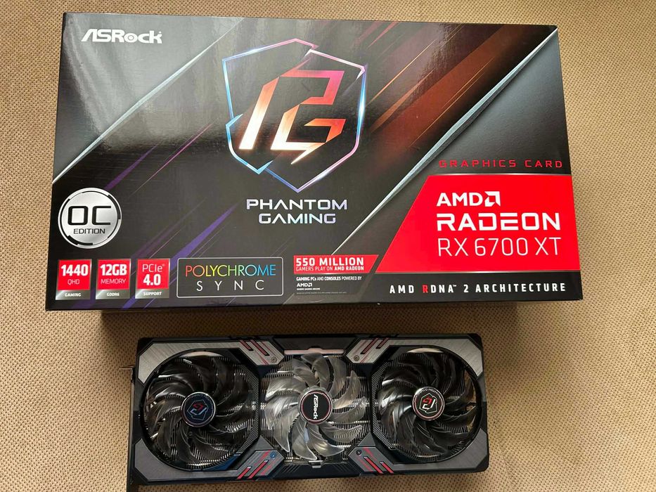 Видеокарта ASRock AMD Radeon RX 6700 XT Phantom Gaming D 12G OC