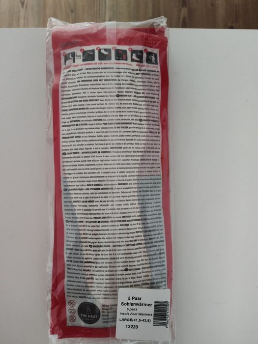 Tălpi încălzitoare (5 perechi), mărimea L