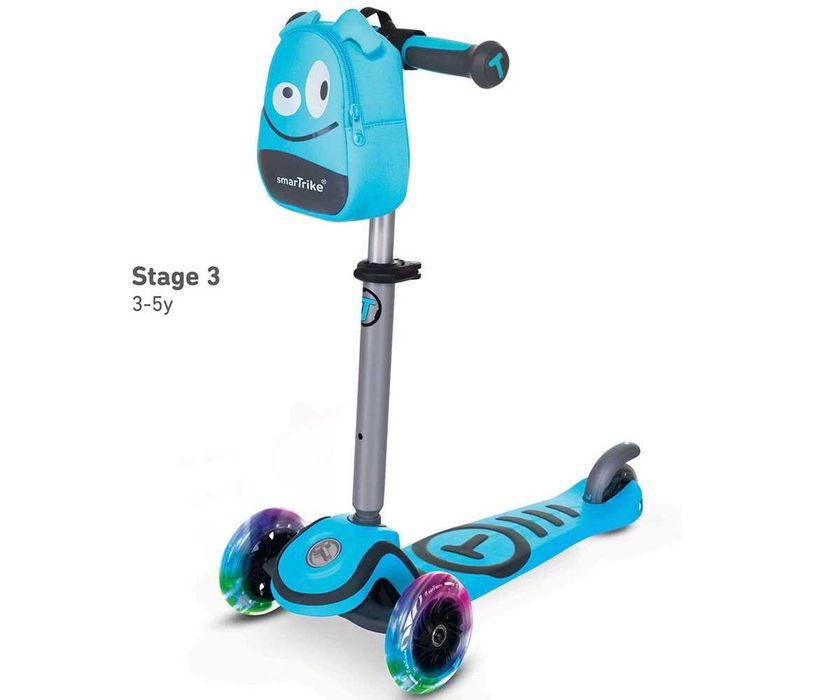 Детски скутер smarTrike Т1, син, тротинетка за деца