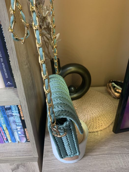 Чанта ръчно изработена от полеистерна прежда 5мм.