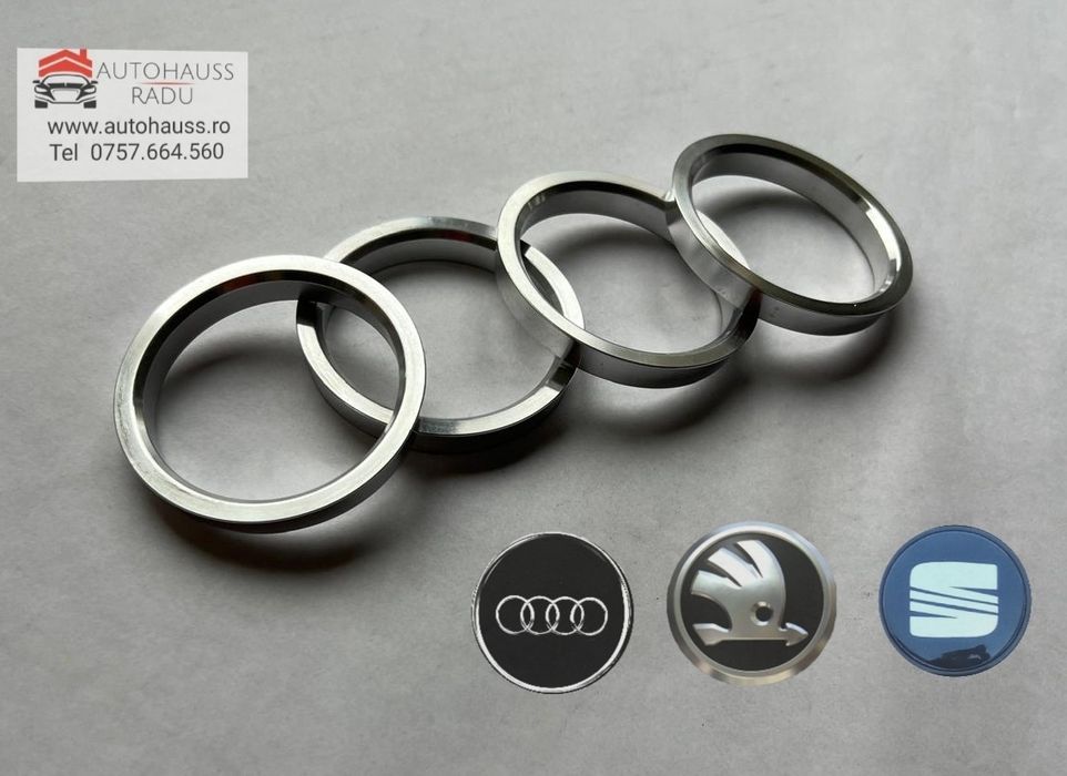 Inele de centrare Aluminiu 66.6 x 57.1 VW Audi Seat Skoda Mercedes