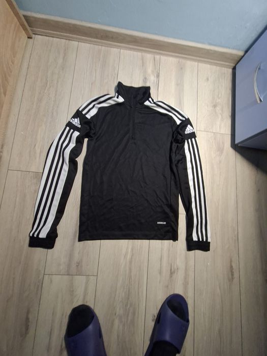 Adidas 3 stripes half zip slim