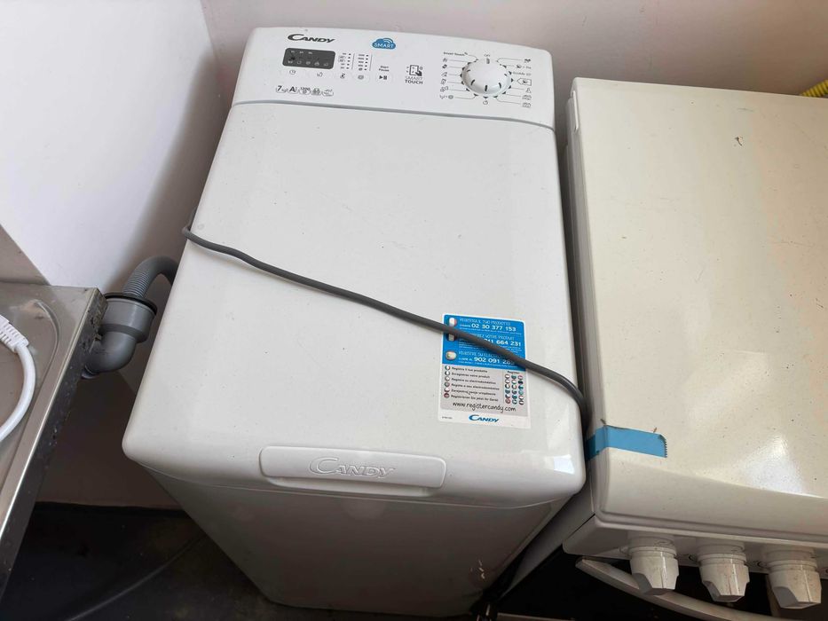Mașină de spălat verticală Candy Smart 7 kg, 1200 RPM, funcțională, A+++