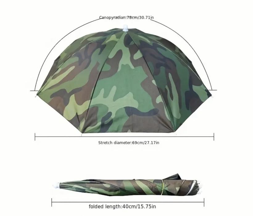 Преносим Чадър за дъжд , за глава