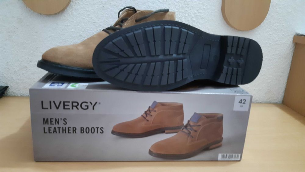 Нови мъжки боти естествена кожа