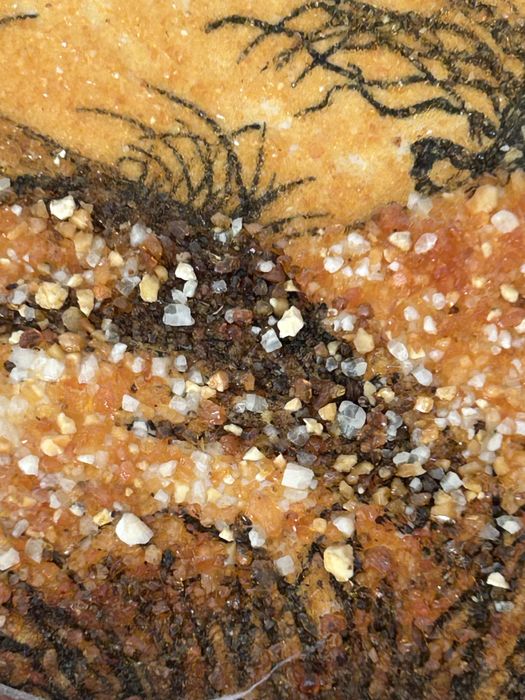 Старинна съветска картина от балтийски кехлибар