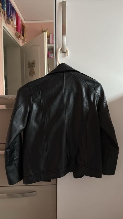 Кожено яке Mango естествена кожа - 152 см /11-12 години/