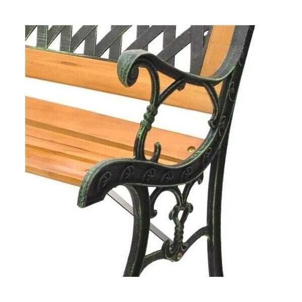 Banca pentru Curte sau Gradina din Lemn si Metal, Lungime 130cm - Noua Sigilata!