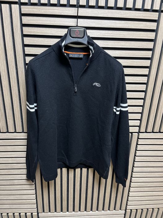 KJUS : 1/4 Zip 100-%  Wool Jumper - Вълна размер М/Л Оригинал