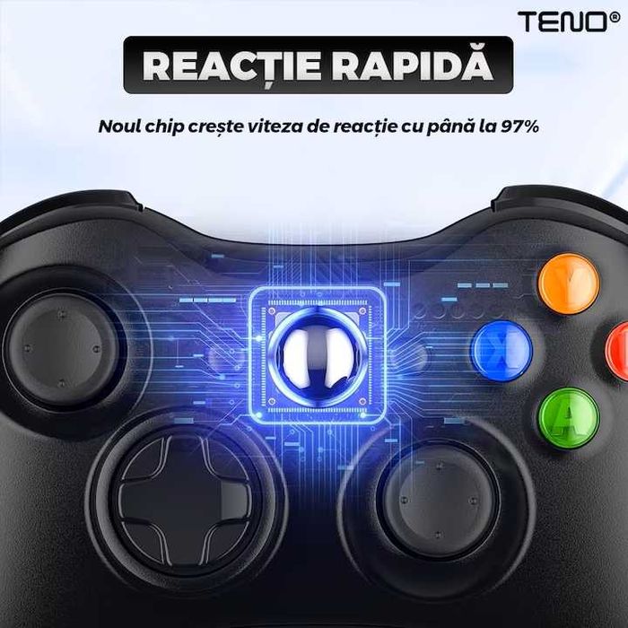 Controller Xbox 360 PC Cu Fir Maneta Gaming Calculator Consola Xbox 360 Xbox 360 Slim NOU
