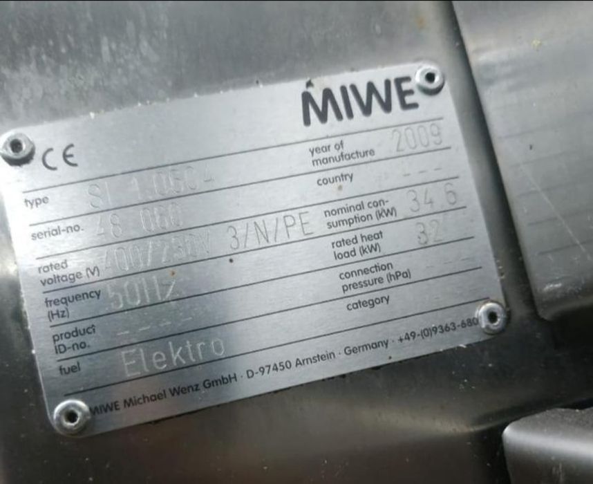 Cuptor electric rotativ Miwe Shop In 2009