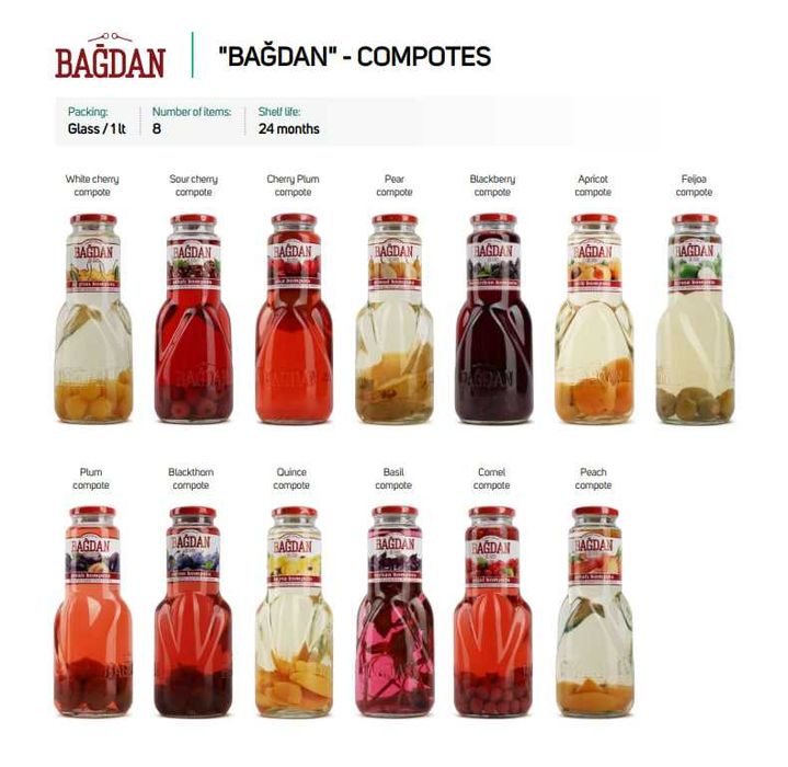Компот натуральный на прямую из Азербайджана.