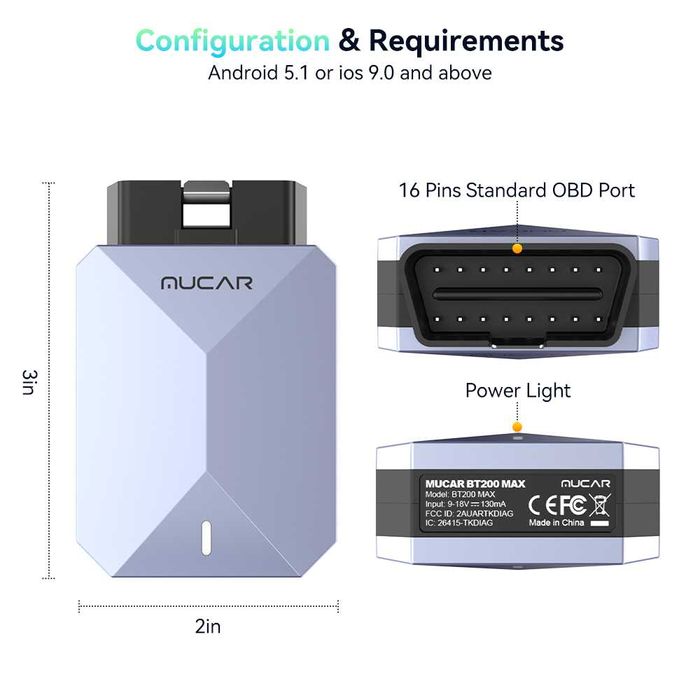 Автодиагностика на Български Mucar BT200Max,15+ ресет,доживотен ъпдейт