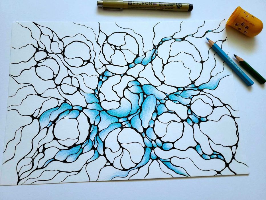 Рисунка моливи с рамка дизайн уникат закодирани положителни послания