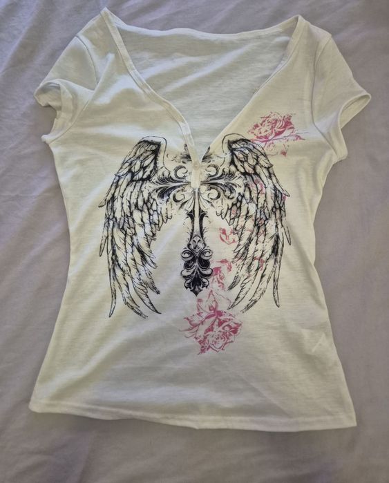 Бели памучни тениски