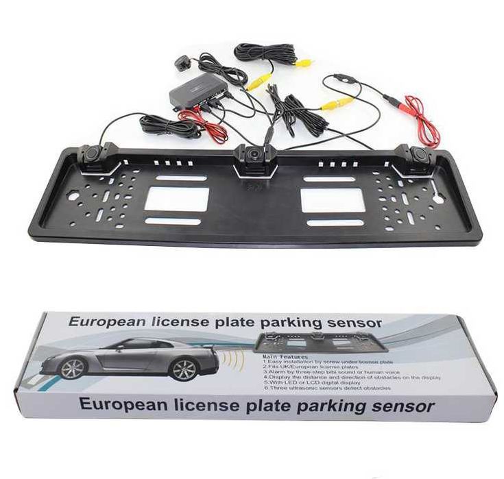 Поставка за номер с камера за задно виждане и парктроник