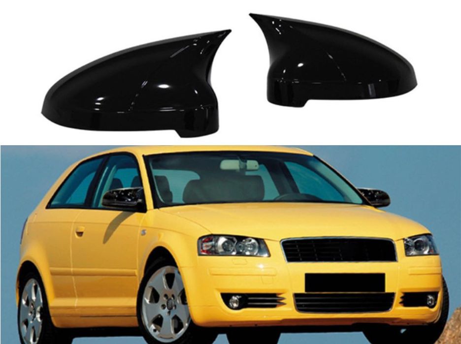 Капаци Огледала Batman Audi Aуди A3 8P (2003-2007) - Пре-Фейс - Черен Гланц
