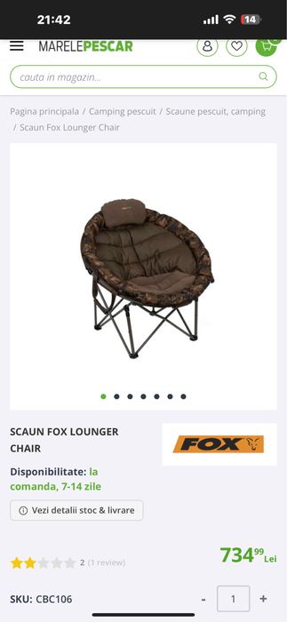 Vand scaun fox lounger chair NOU‼️