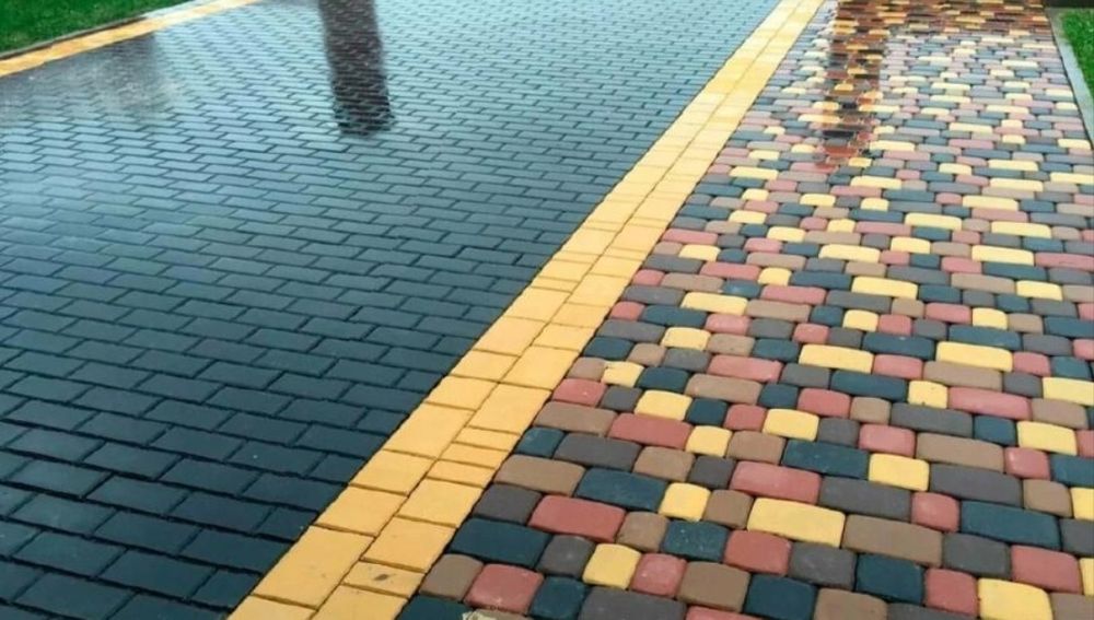 Укладка брусчатка и бордюр