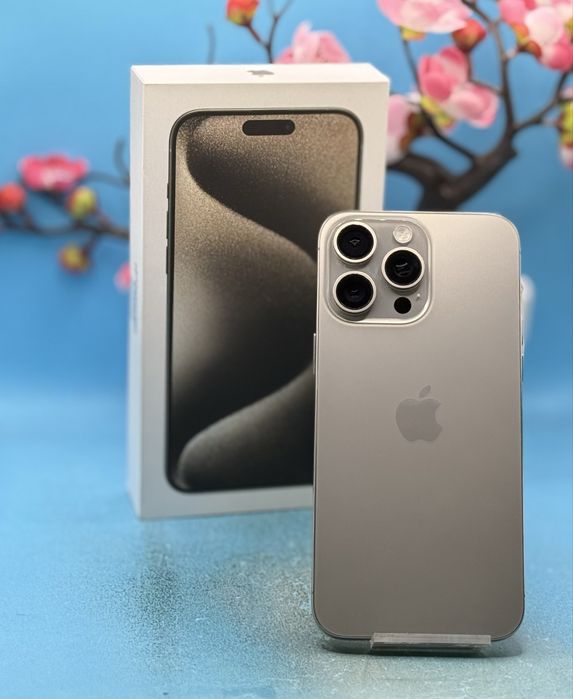 Apple iPhone 15 Pro Max, 256GB, 5G, Natural Titanium + адаптер Apple