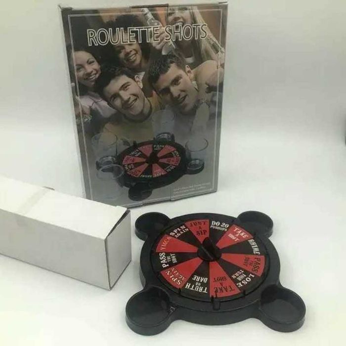 Забавна Игра Рулетка с шотове, 4 броя чаши