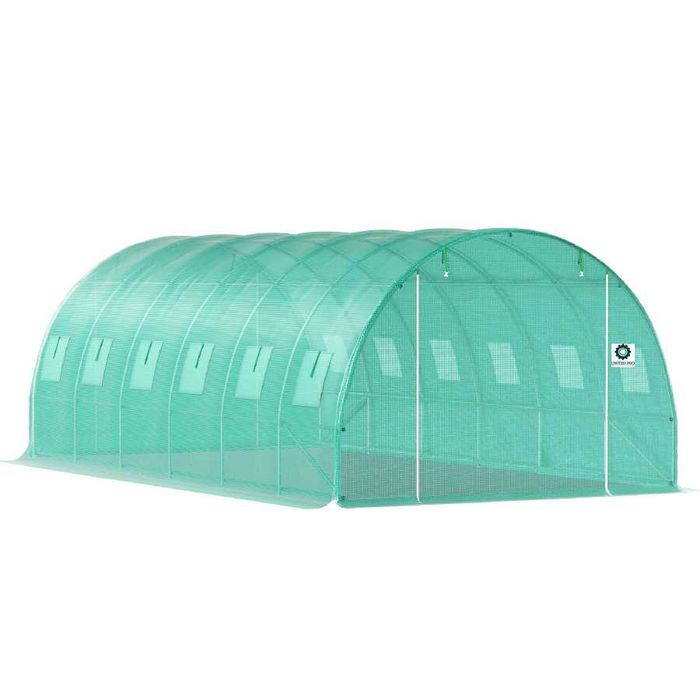 Solar de grădină 6x4x2.5m, polietilenă 240 g/m2, rezistentă la UV, țeavă 32 * 1.2mm