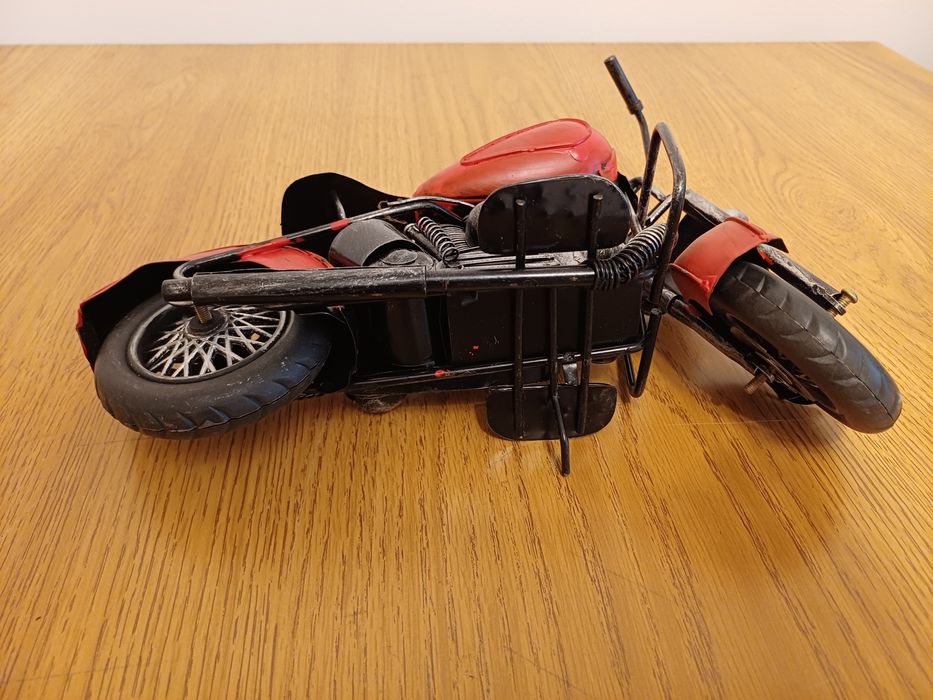 Motocicleta vintage metal macheta figurina jucarie 29cm, retro, mare