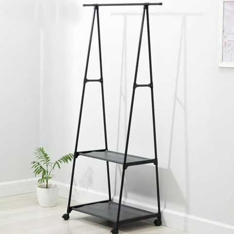 Подвижен рафт за обувки и дрехи тип щендер, закачалка за коридор