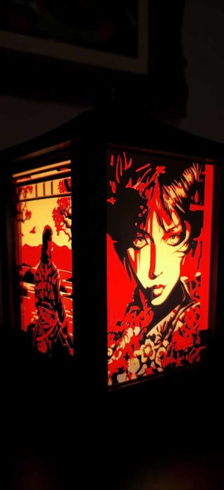 Lampa japoneza Kiyomi, LED, RGB cu telecomanda
