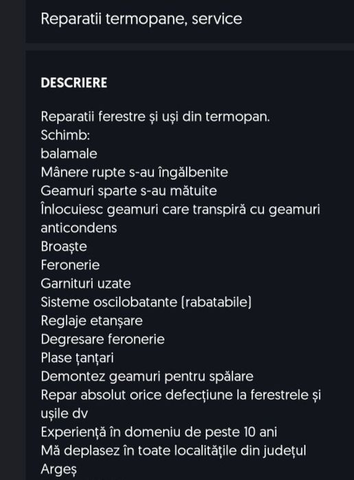 Revizie termopane