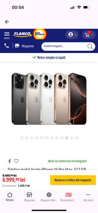 Iphone 16 Pro Max 256 gb Gold nou garantie 2ani Orange