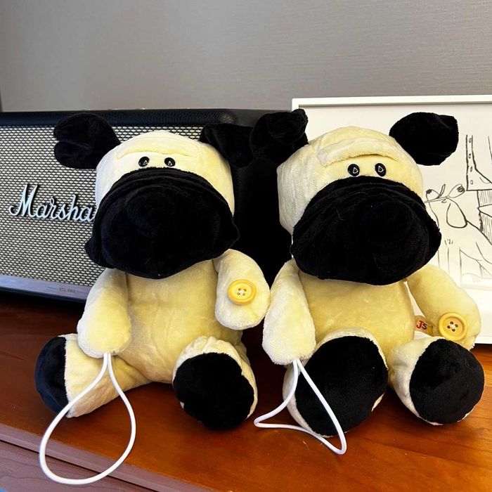 Декоративни държачи за пердета куче 2 броя бели