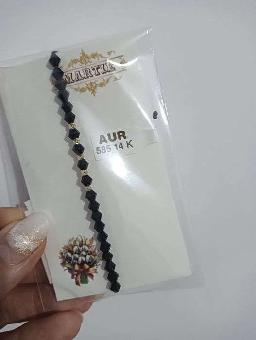 Martisoare cu bilute aur 14 k