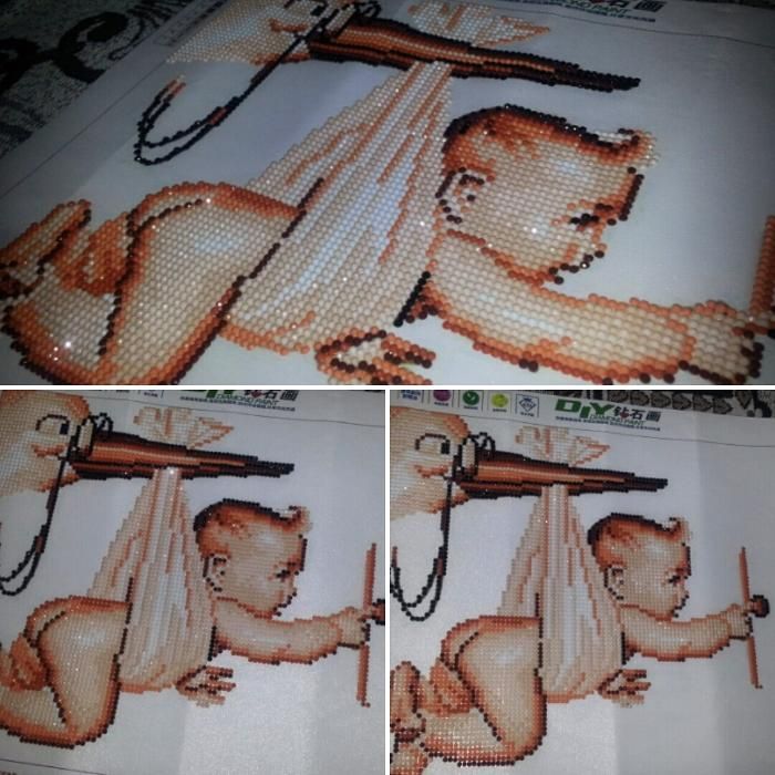 Картина малыш с аистом