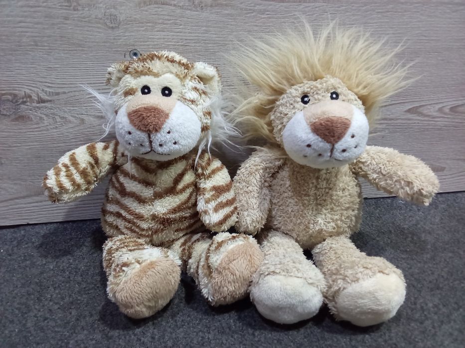 Мягкие игрушки тигр и лев