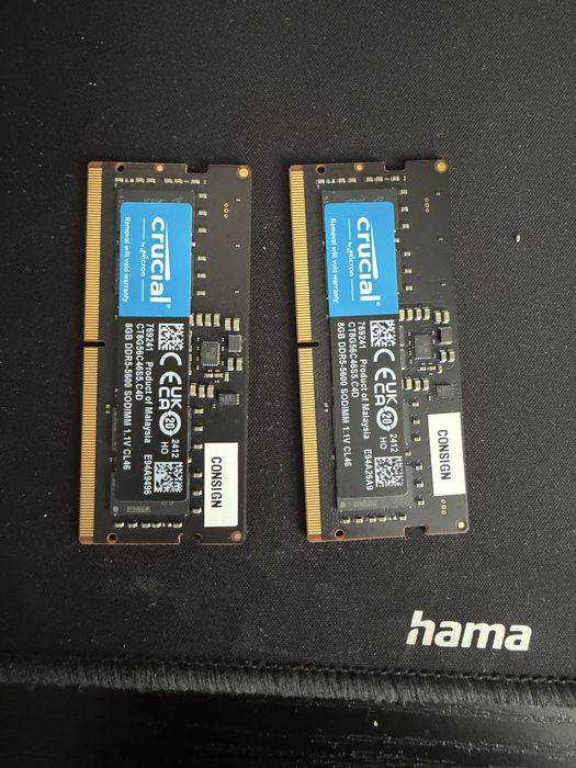 Crusial 2x8gb ddr5 5600 sodimm