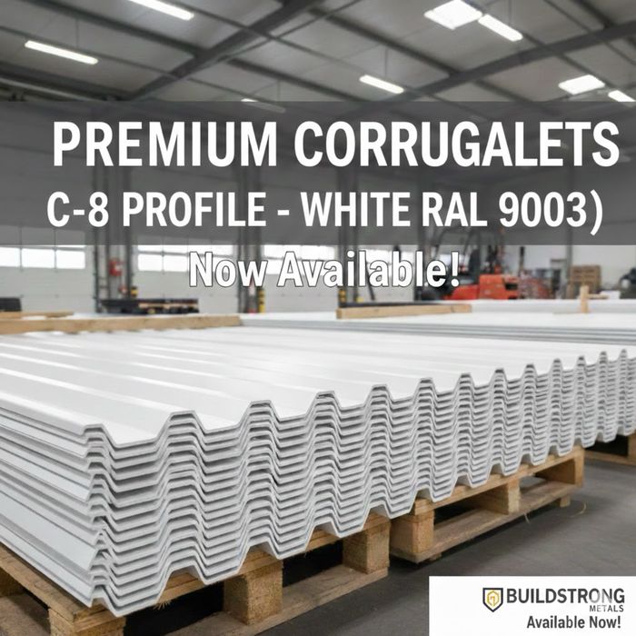 Скидки! НОВЫЙ профлист C8 белый цвет высший сорт полимерное покрытие