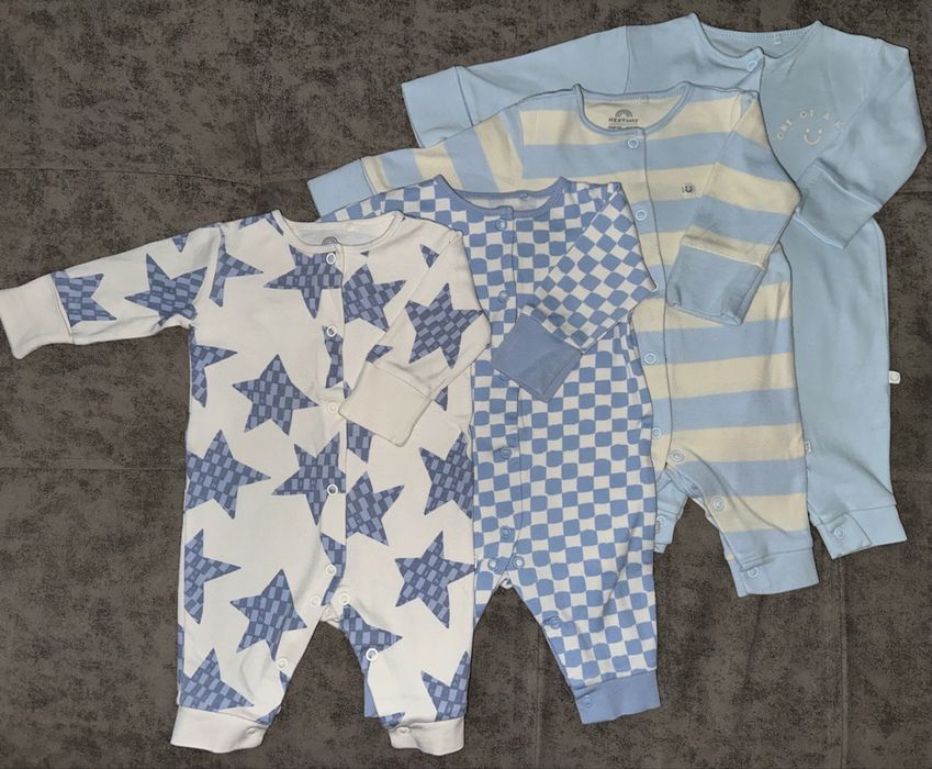 Слипы Next 0–3 мес, хлопок, набор 4 шт